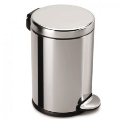 Simplehuman 4.5 Litre Round Pedal Bin – Polished Steel